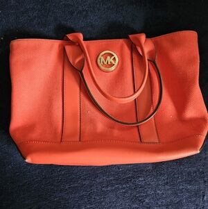 Michael Kors Red Tote Bag